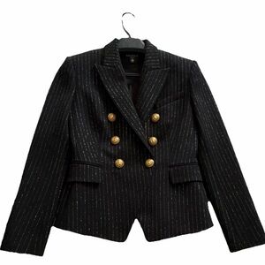 Balmain Paris lurex-detail double-breasted blazer